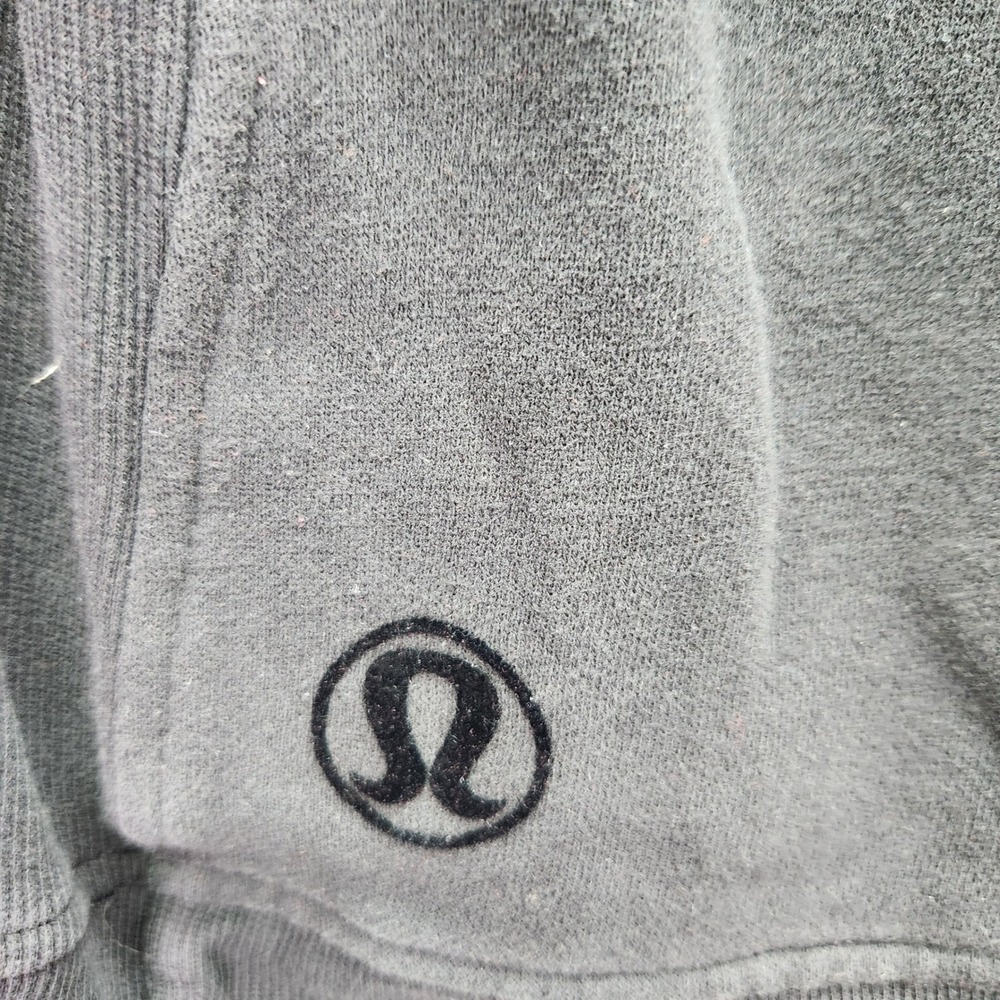Lululemon Floral Flock Pullover Womens 10 Black Funnel Neck Sweatshirt Back Zip‎ - Picture 4 of 11